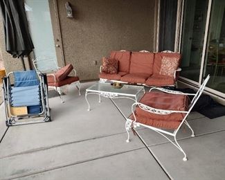 Vintage outdoor metal furniture