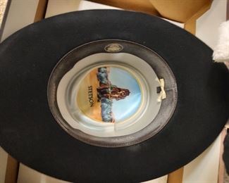 Black Stetson hat, size 6 7/8