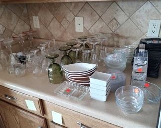 Glassware and assorted dishware