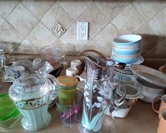 Pitchers, dishware