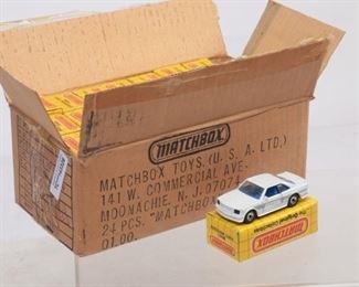 Vintage Case Of 24 Matchbox 1983 Mercedes MB 43 AMG White Yellow Box