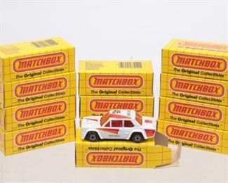 Lot Of 12 Vintage Matchbox Fiat Abarth 1982 Yellow Box 01-00-09