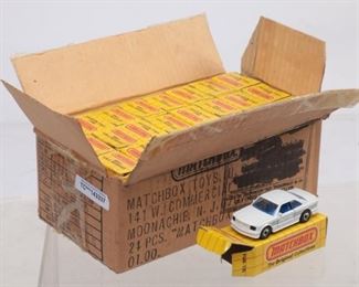 Vintage Case Of 24 Matchbox 1983 Mercedes MB 43 AMG White Yellow Box