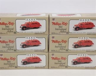 Lot Of 6 Marx Toys Phillips 66 Toy Bank