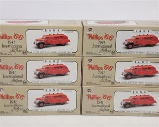 Lot Of 6 Marx Toys Phillips 66 Toy Bank