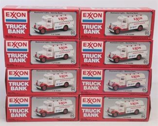 Lot Of 8 Marx Toys Exxon Truck Bank