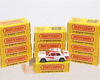 Lot Of 12 Vintage Matchbox Fiat Abarth 1982 Yellow Box 01-00-09