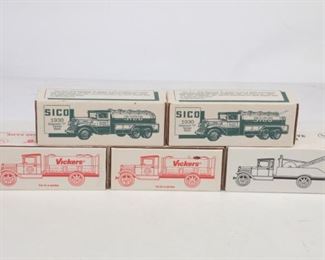Lot Of 5 Ertl Tanker Truck Coin Bank