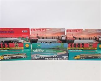 Lot Of 6 Toy Tanker Collectors Truck Mobil- Shell- Bp- Crown