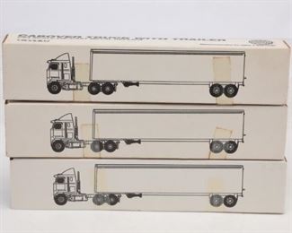 Lot Of 3 Vintage Ertl 1/64 Scale Tractor Trailer #9391