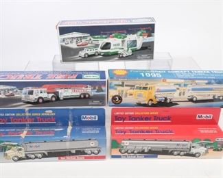 Lot Of Five Collectors Gas Trucks , Shell, Mobil, Hess