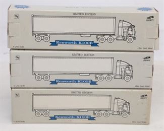 Lot Of Ertl 1/64 Scale Tractor Trailer #9140 Gmc Truck #7558uo