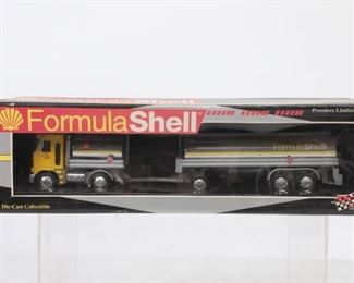 Formula Shell Gas Die-Cast Tanker Truck & Tanker Trailer Epi Sports