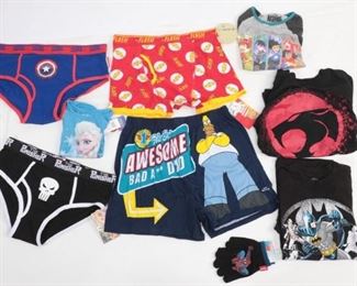 Lot Of Kids Clothes And Underwear Punisher, Flash, Spiderman, Etc.