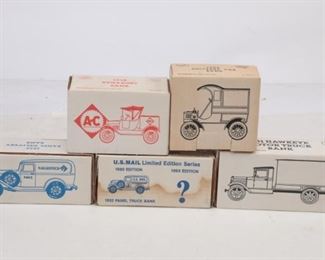 Lot Of 5 Vintage ERTL Coin Banks