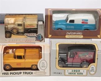 Lot Of 4 Vintage ERTL Coin Banks Case, Pathmark ,true Value Budweiser