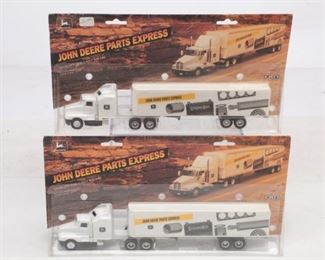Pair Of ERTL 1/64 Scale John Deere Tractor Trailers