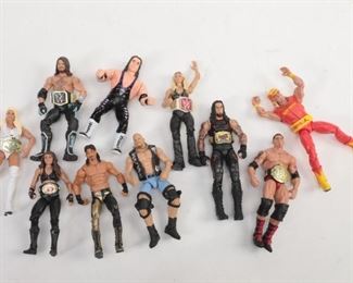 Lot Of 11 Wrestling Action Figures