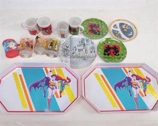 Collectable Glass And Tray Lot