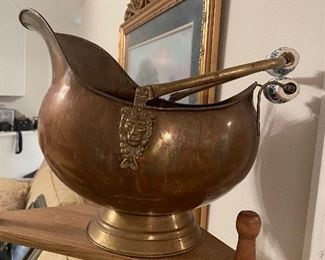 vintage copper from ireland -looks like delft handles