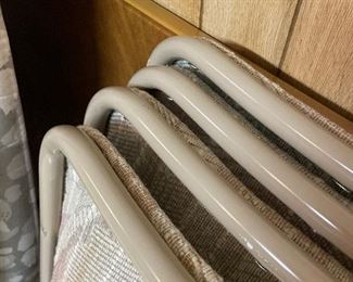 folding table and 4 metal folding chairs