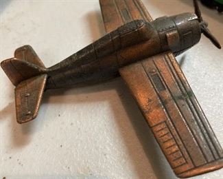 small metal toy plane