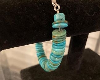 turquoise bracelet -silver clasp mint