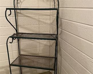 metal bakers rack or plant stand