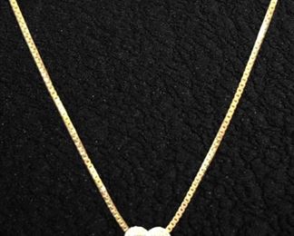 14k Gold Diamond Encrusted Pendant