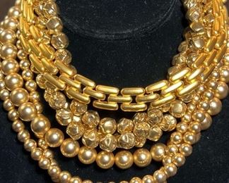 Bold Gold Tone Chokers