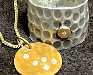 Brutalist Hammered Metal Ring