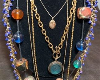 Colorful Group of Costume Necklaces Bracelets