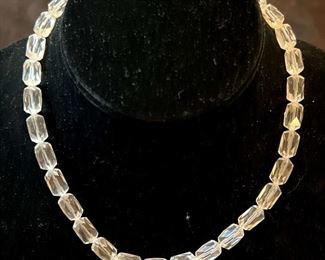 Faceted Glass Bead Necklace