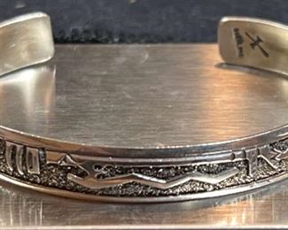 Gene Gibson Navajo Sterling Cuff