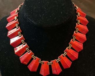 Matisse Red Enamelware Necklace