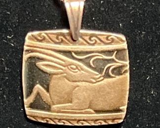 Michele Raney Enamel on Sterling Pendant