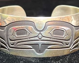 Richard Dalton Metal Arts Sterling Bear Cuff