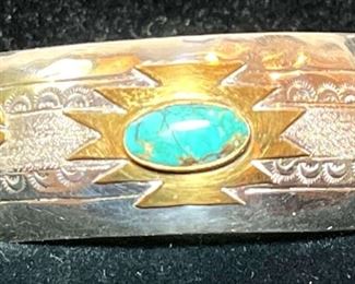 Roger Jones Navaho Sterling Gold Cuff