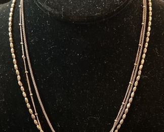 Three Sterling Necklaces