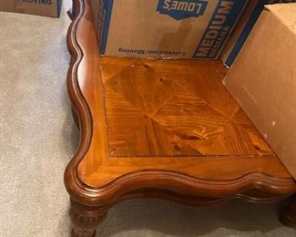 #24 Square inlay coffee table with thick legs 41x20 $100