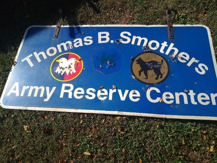 Army reserve center double-sided sign