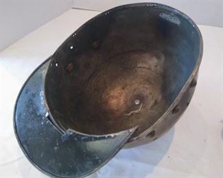 Interior view of miners helmet