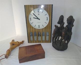 MCM batteryop clock and other assorted smalls