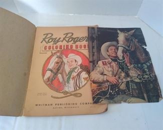 Inside of Roy Rogers coloring book