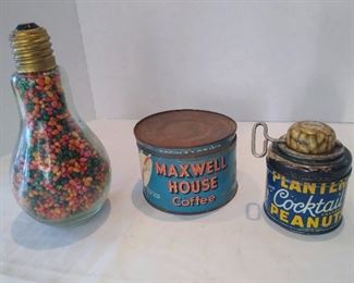 Nice advertising tins and candy holder