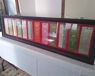 Local beagle club trophy ribbons from the '60s