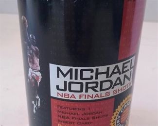 Unopened Michael Jordan commemorative can with cards inside