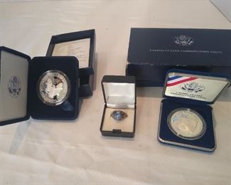 Silver eagles - early class rings and more
