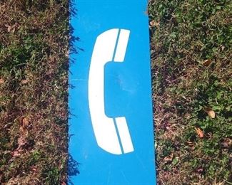 Heavy painted telephone flange double-sided sign