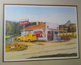 Pilot Mountain grocery signed and numbered print